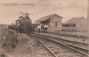Жп гара Torbanlea, Qld - много в началото на 1900 г.jpg