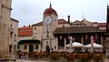 The central plaza of the croatian town Trogir. Spring 2014