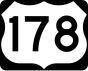 U.S. Highway 178 işaretçisi