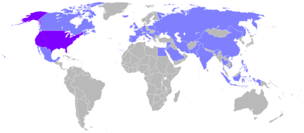 Countries visited by Nixon during his presidency.