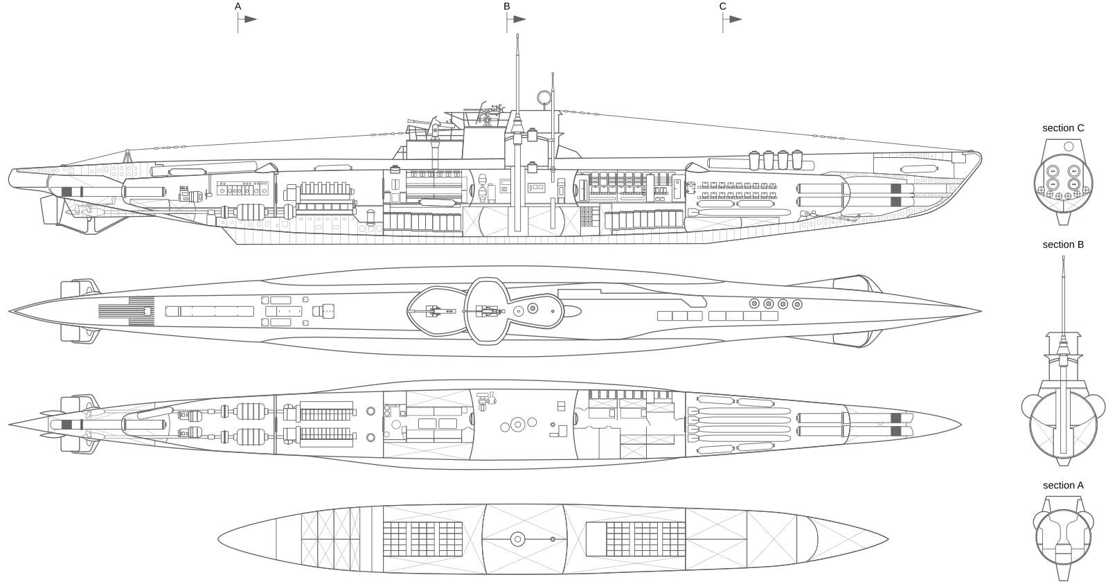 Тип 7 no 34. U Boot VII C чертежи. Чертежи u-Boot Type VII. Внутреннее расположение VIIC. Подводная лодка VIIC/43.