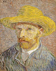 Vincent van Gogh, Autoritratto con cappello di paglia, 1887