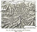 Chan Tengri a okolní ledovce na mapě z počátku 20. století