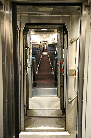 Amtrak train vestibule