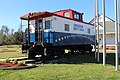 Veterans Memorial Railroad caboose (NE corner)