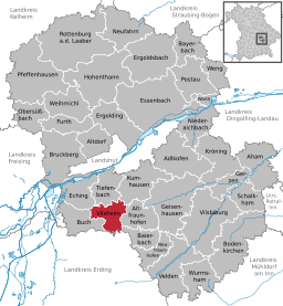 Läget för Vilsheim i Landkreis Landshut
