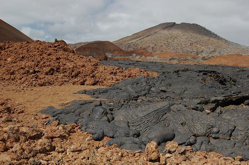 File:Volcanic Cones and Lava Flows in Galapagos Islands.jpg