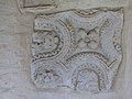 English: Roman building block with interlaced ornament (CSIR II/5, 537) at the porch Deutsch: Römerzeitlicher Bauquader mit Rankenrelief (CSIR II/5, 537) in der Vorlaube