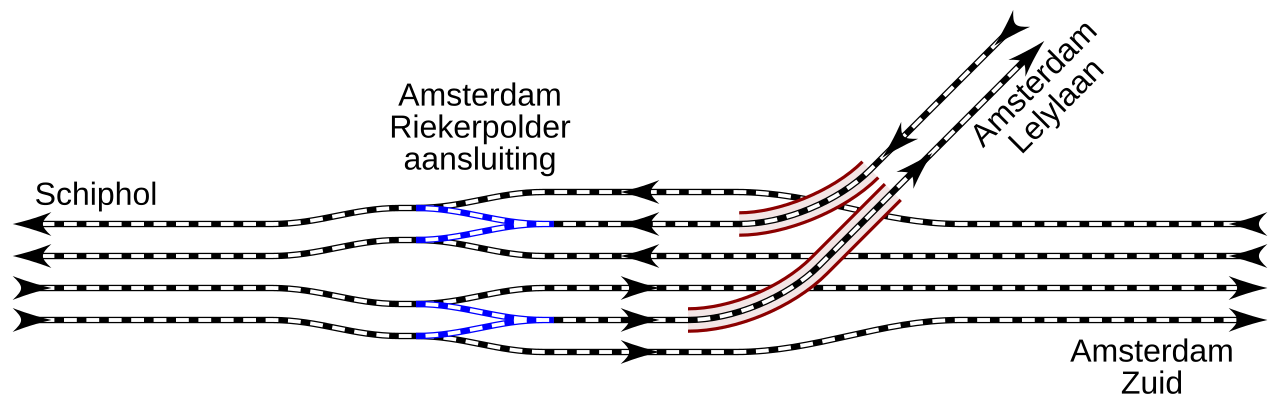 dubbellaag boog Kabelbaan File:Vork Amsterdam Riekerpolder aansluiting.svg - Wikimedia Commons