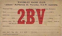 Waverley Amateur Radio Society QSL Card 1925 Waverley Amateur Radio Society QSL Card 1925.jpg