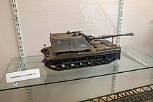 Modell des Prototyps der Panzerhaubitze 155-1 in der Wehrtechnischen Studiensammlung Koblenz