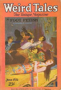 Omslaget till Weird Tales juninummer 1926.