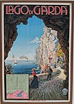 Werbeplakat Gardasee 1904 mit Schiffsfahrplan