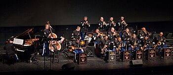 The West Point Band's Jazz Knights perform in West Point's Eisenhower Hall (2011) West Point Band Jazz Knights.jpg