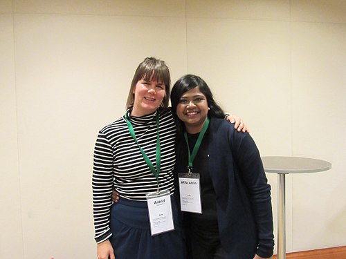 Afifa Afrin from Wikimedia Bangladesh and Astrid Carlsen from Wikimedia Norge