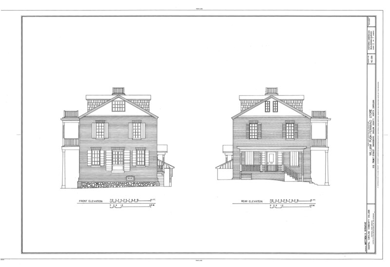 File:William Pugh Ferrand Store, 122 Front Street, Swansboro, Onslow County, NC HABS NC,67-SWAN,1- (sheet 2 of 7).tif