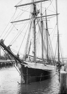 Research yacht Penola at dock YachtPenolaAtDock.png