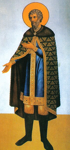 A depiction of Yaroslav the Wise from Granovitaya Palata.