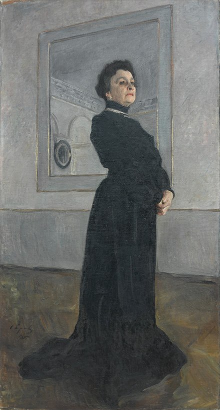 Marija Jermolowa, die erste Volkskünstlerin der Republik, Gemälde von Walentin Serow.
