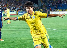 Yoo Byung-SooAugust 19, 2013 as part of FC Rostov in match of the Russian football championship of 2013.jpg