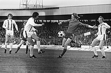 Game scene from the final of the UEFA Cup 1975, with FC Twente