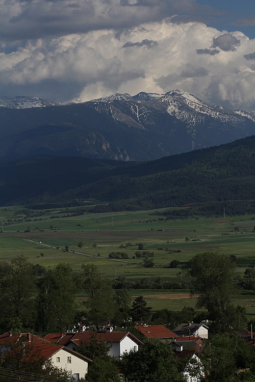 Rila Mountain as seen from Relyovo, Samokov Municipality