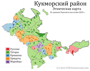 Этническая карта Кукморского района