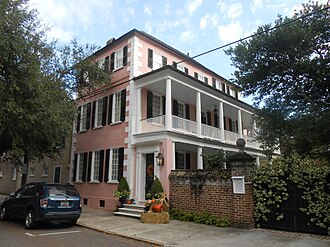 The Charles Graves House is a good example of the Charleston single house style 123 Tradd.jpg