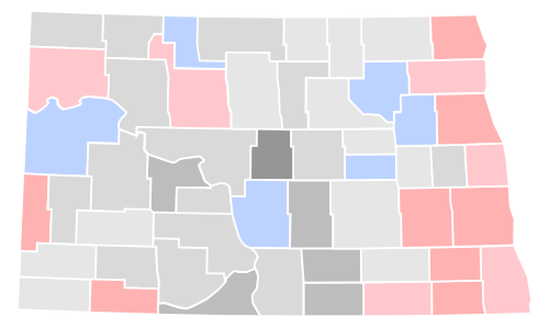 1936 North Dakota gubernatorial election results map by county.svg