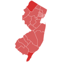 1972 United States Senate election in New Jersey results map by county.svg