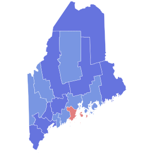 1982 United States Senate election in Maine results map by county.svg