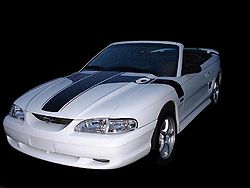 1998 Ford Mustang GT Convertible and the optional "GT" Stripe Package, last year of the "Round" Body.