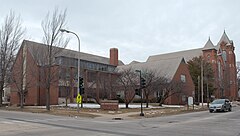 View from the southeast 1st Presbyterian Church Champaign Illinois 20080301 4122.jpg