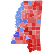 Mapa de resultados de las elecciones al Senado de los Estados Unidos de 2006 en Mississippi por condado.svg