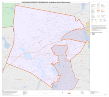 Map of Massachusetts House of Representatives' 6th Middlesex district, based on the 2010 United States census. 2013 map 6th Middlesex district Massachusetts House of Representatives DC10SLDL25123 001.png