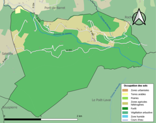 Mappa a colori che mostra l'uso del suolo.