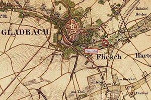 The Vitgesmühle on the original cadastral map