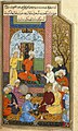 Ака Риза. Праздник царя Йемена. "Анвар-и Сухаили" Кашими, 1604-1610г, Британская библиотека, Лондон