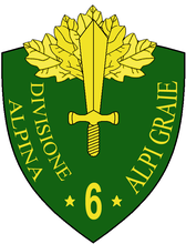 Шеврон 6-й альпийской дивизии «Альпи Грайе»