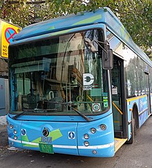 An AC Electric Bus of the DTC A JBM Eco-Life e12 AC Electric Bus of the Delhi Transport Corporation.jpg