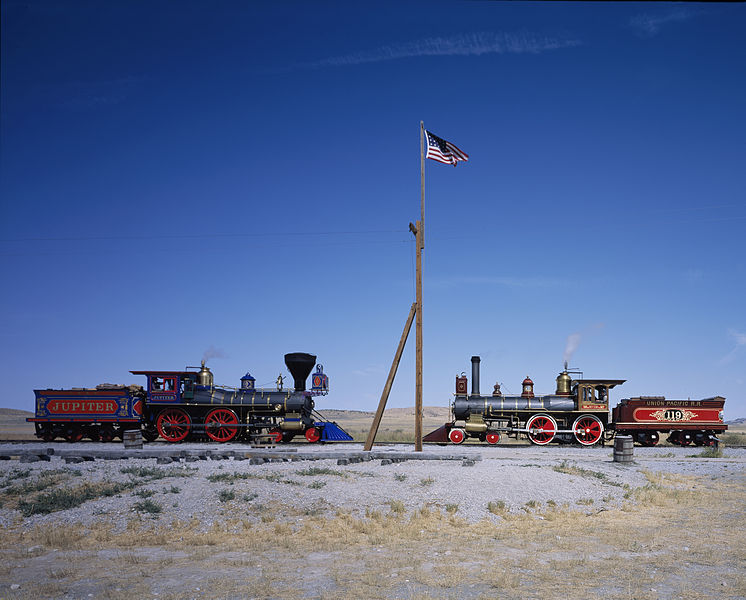 File:A meeting of the engines at the Golden Spike National Historic Site, Utah.jpg