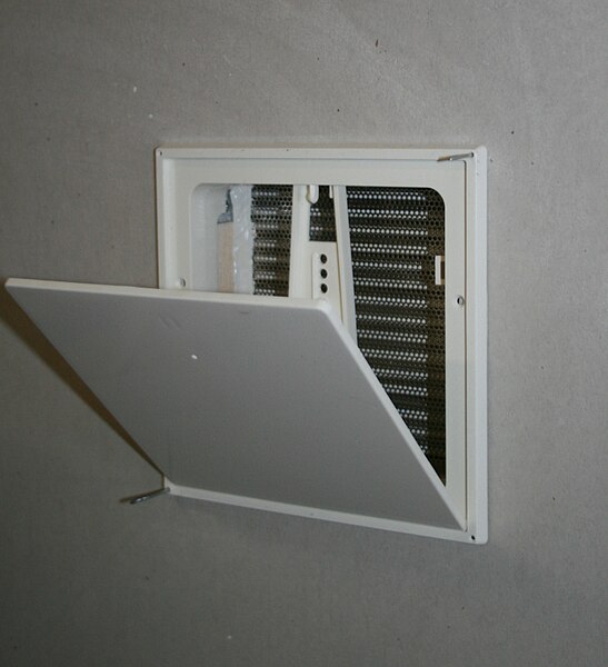 File:Air transfer damper mounted in wall.jpg