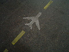 Airport direction sign on ground 2004.jpg