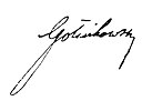 Agenor Gołuchowski, podpis