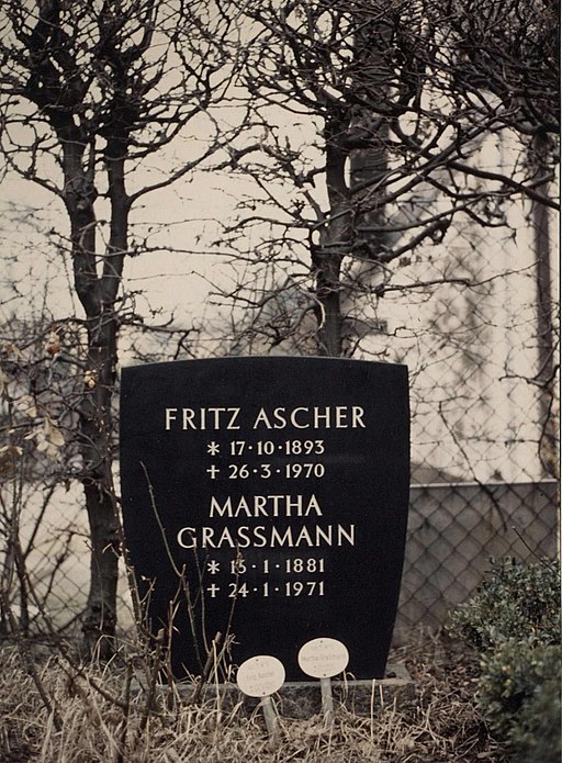 Alter Friedhof Berlin-Wannsee Fritz Ascher and Martha Graßmann