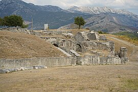 Vestiges de la cavea côté nord.