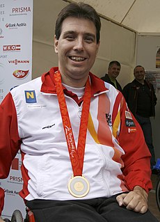 Andreas Vevera Austrian Paralympic table tennis player