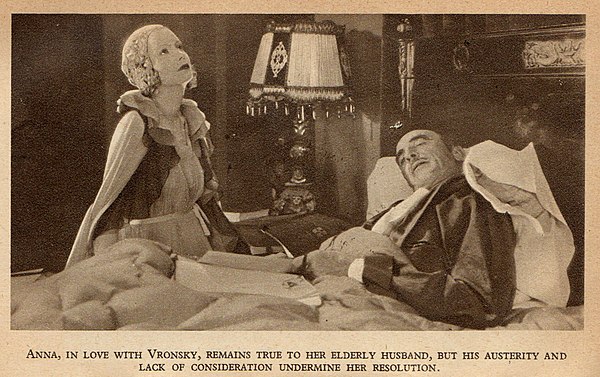 In a still from Love (1927).