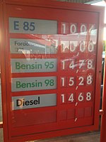 스웨덴: fuel:e85=yes fuel:biogas=yes fuel:octane_95=yes fuel:octane_98=yes fuel:diesel=yes