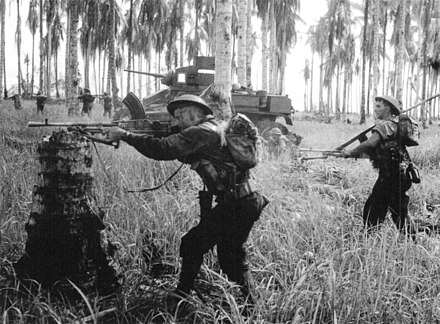 Australian assault on pillbox, January 1943, Papua, Giropa Point